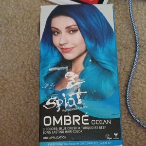 Splat Ombre Ocean Hair Color